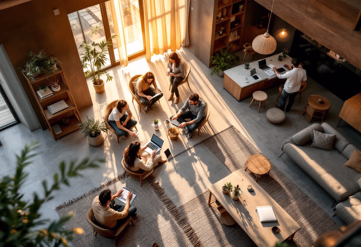 image of an office collaboration scene (for a mobility and transportation)