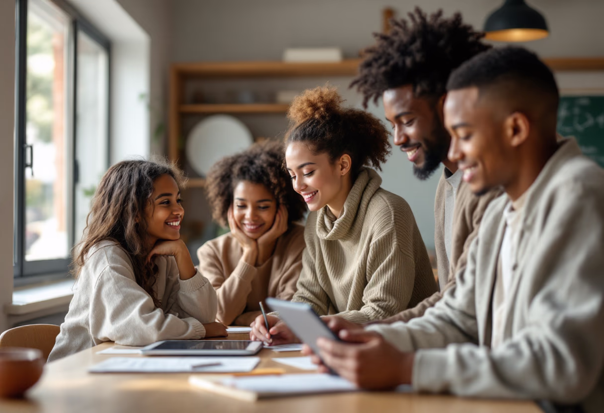 image of students using technology for edtech