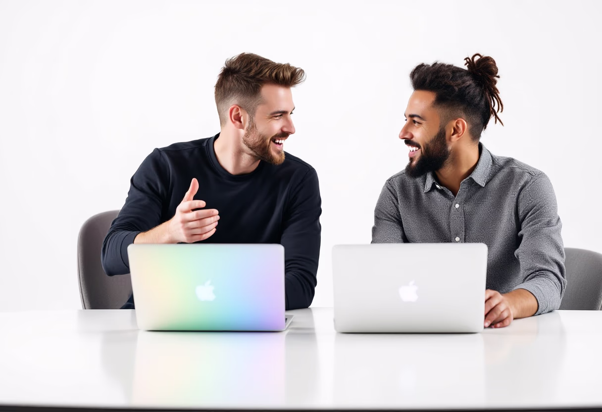 image of founders with a shared moment (for a edtech)