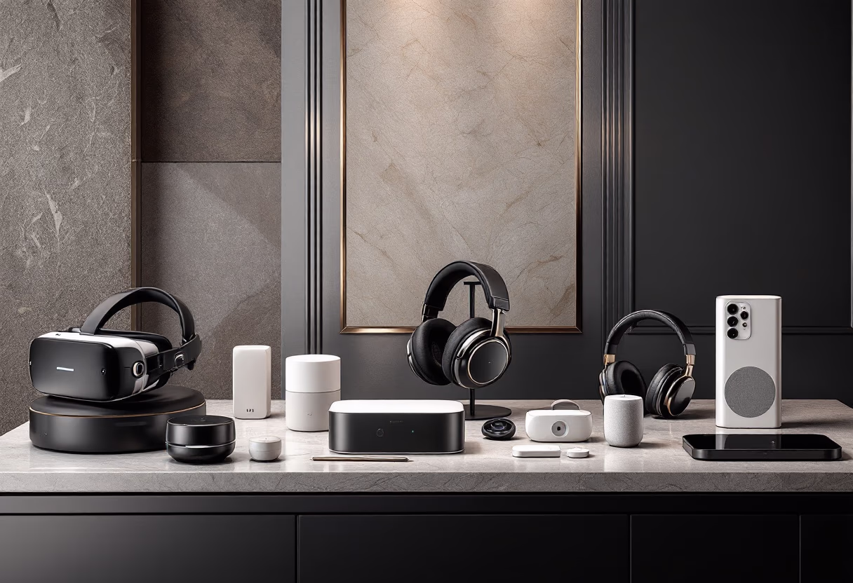 image of popular tech gadgets display