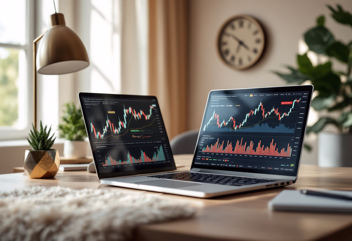 image of stock market graphs
