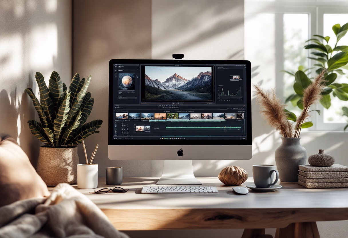 image of video editing software on a computer screen (for a film production company)