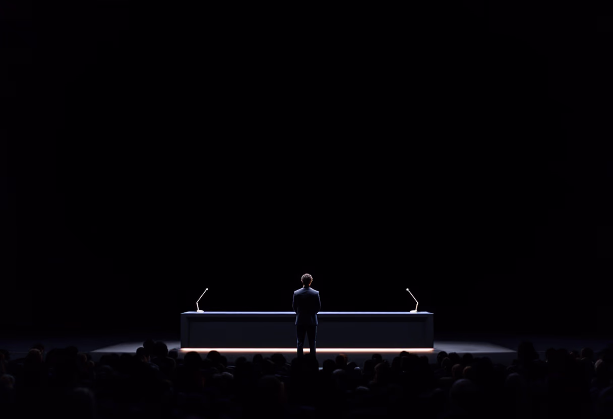image of tech conference scene
