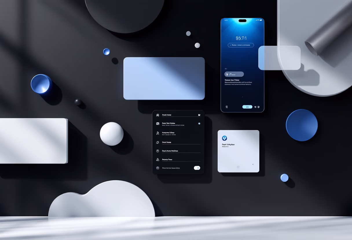 productivity app interface as main focus