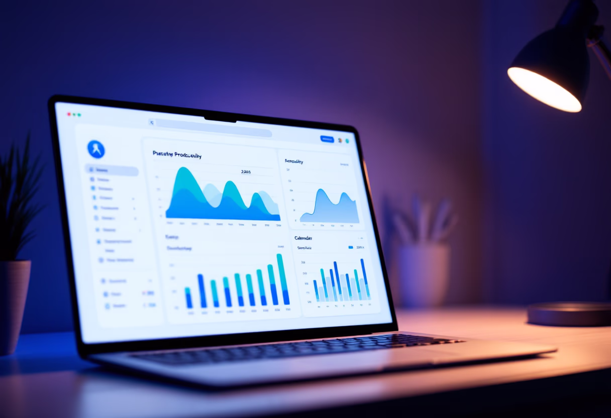 [interface] image of a dashboard interface (for a productivity tools business)
