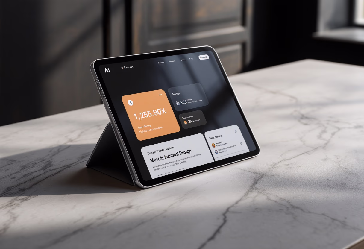 [interface] image of a tablet with software interface (for a ai legal tech company)