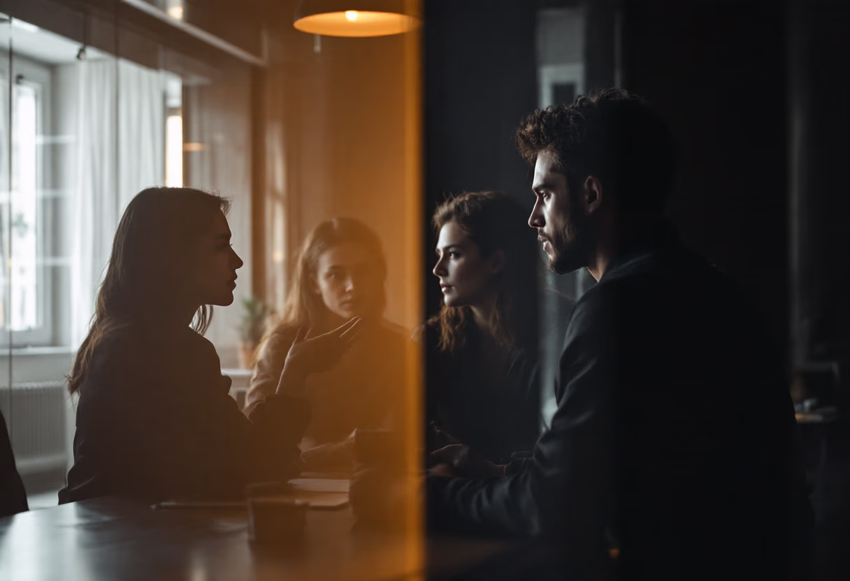image of team discussion (for a hr tech)