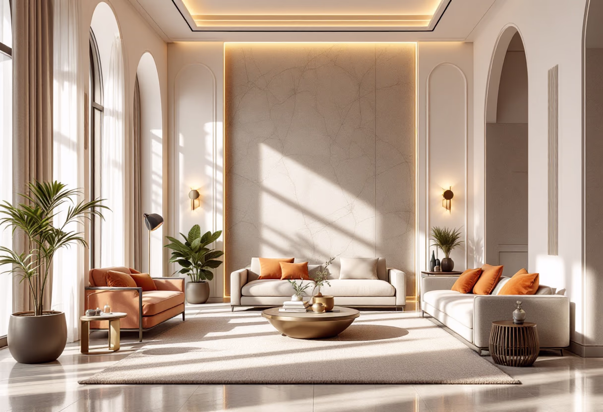 image of a custom-designed commercial lobby for a general contractor's website