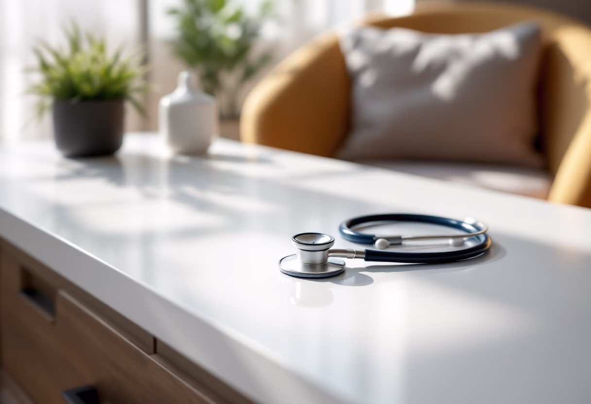 [background image] image of stethoscope on a desk (for a veterinary clinic)