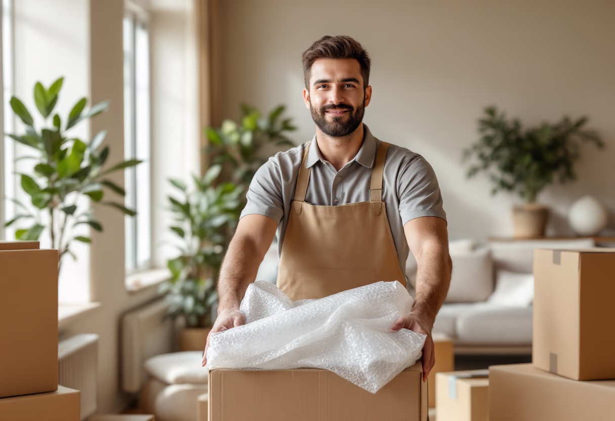 moving & storage service: packing process