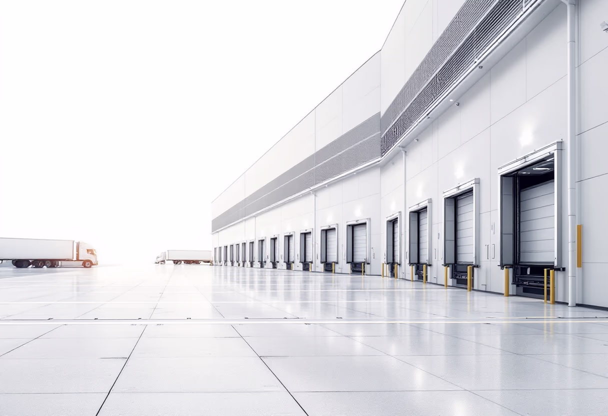 [background image] image of truck depot (for a trucking company)