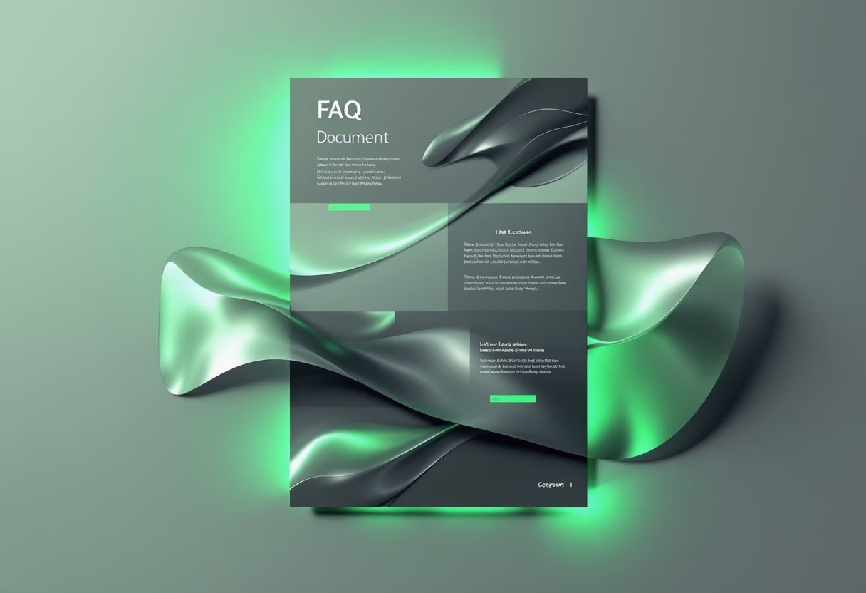 image of a document with faqs (for a productivity tools business)