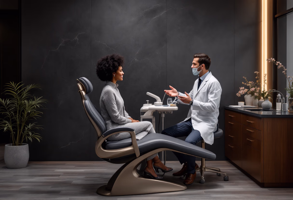 image of patient consultation (for a dental office)