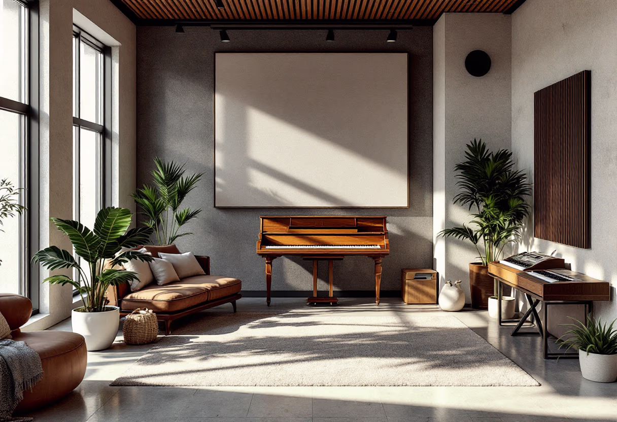 [background image] image of studio interior (for a music studio)