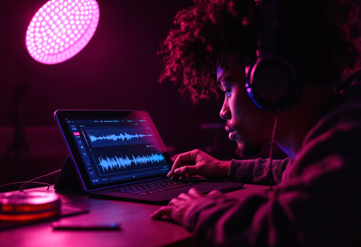 [digital project] image of mobile recording setup (for a music studio)