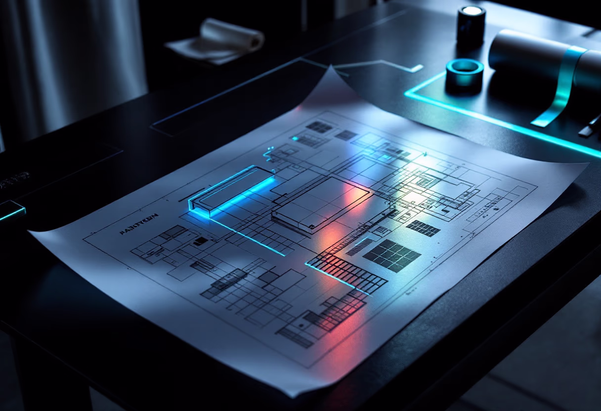 image of archival architectural blueprints