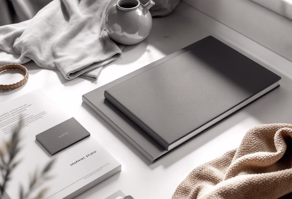 image of branding materials (for a graphic design studio)
