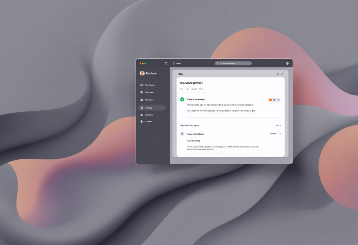 interface of task management module (for a productivity tools business)