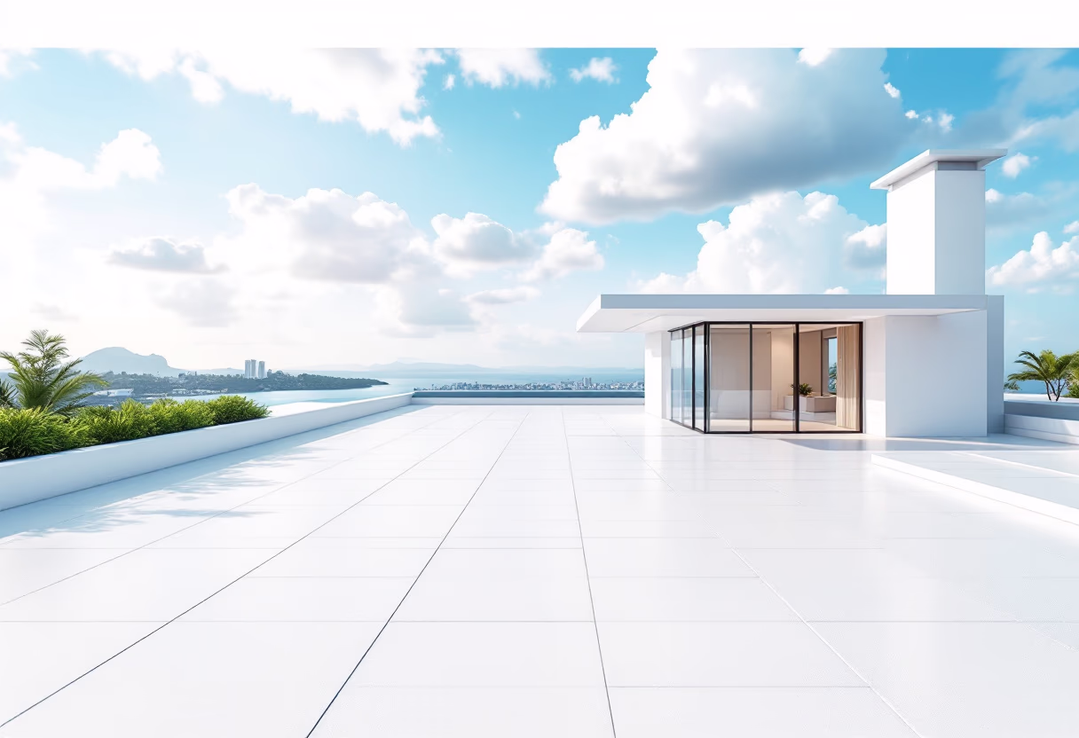 [background image] of rooftop with skyline (for a roofing contractor)