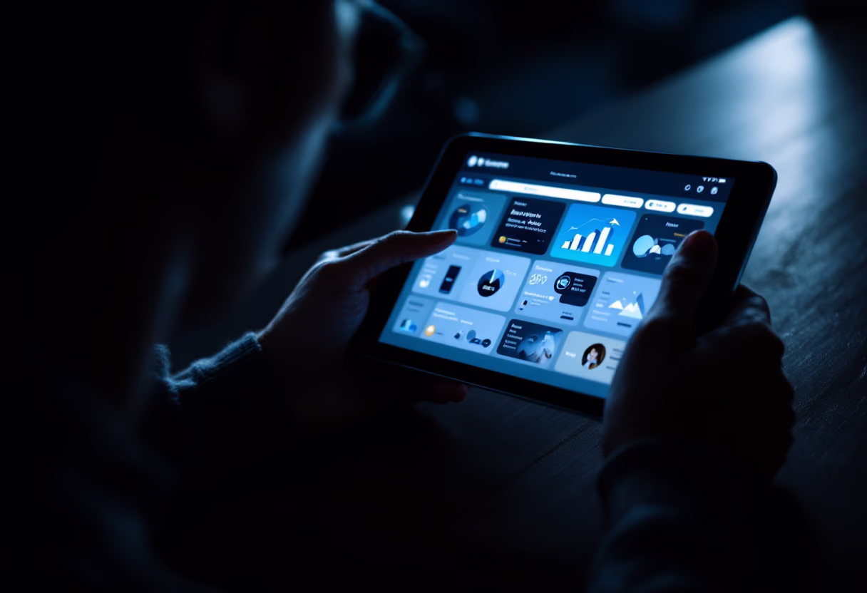 image of travel tech demonstration at a fair