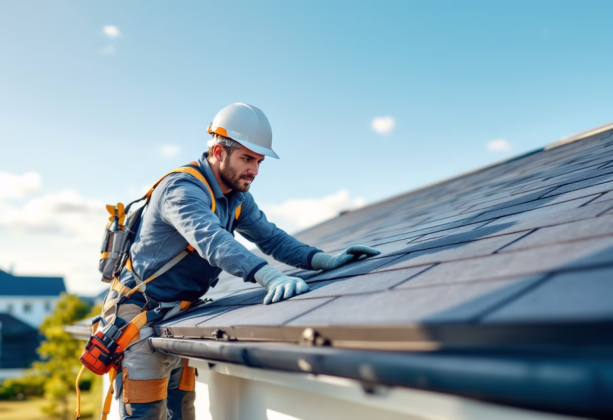 image of roof being repaired