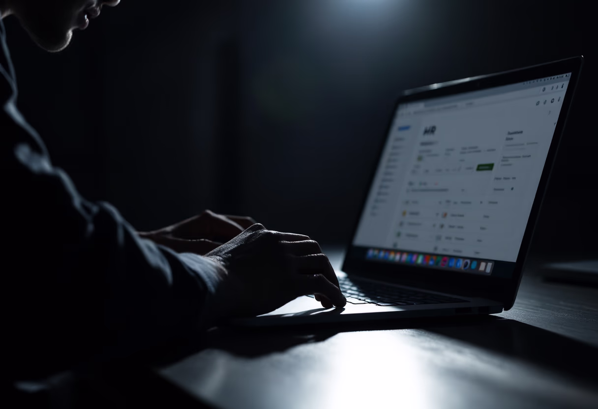 interface image of employee interacting with hr software