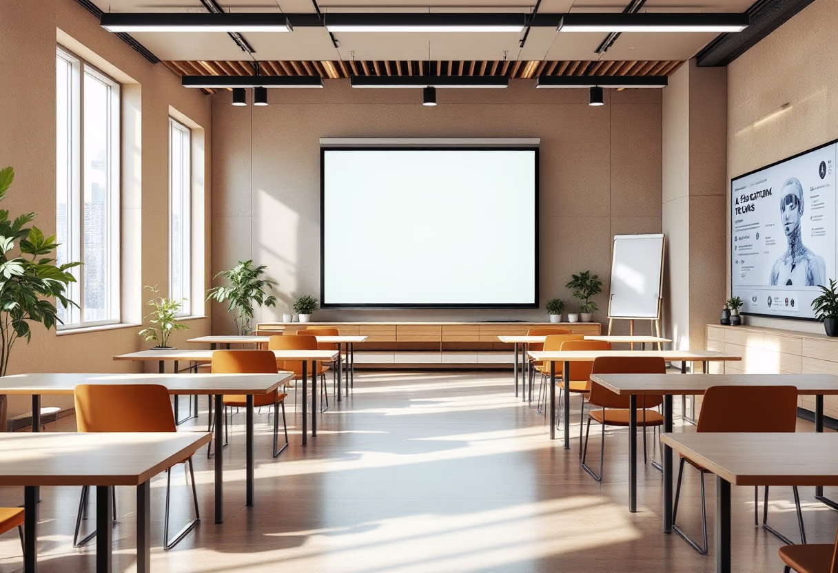 image of futuristic classroom setting
