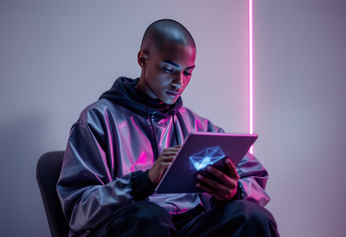 image of student engaging with ai tools