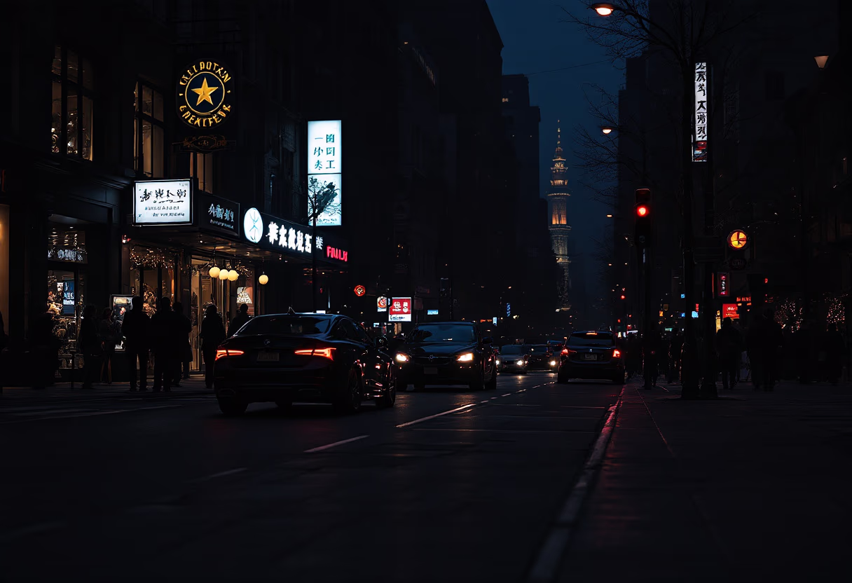 image of busy city street