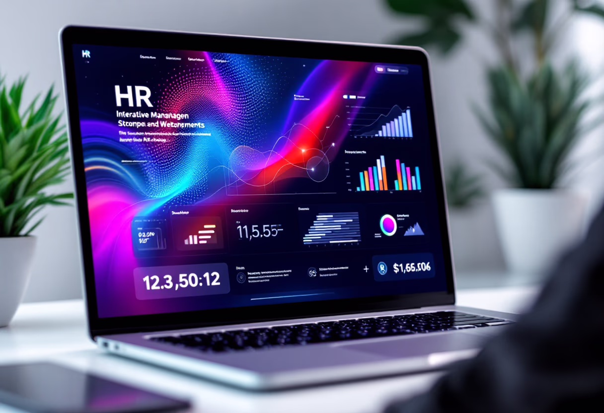 image of hr software interface on display