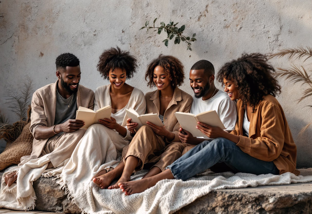 photo of director and actors on set