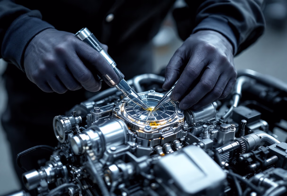 image of engine repair work (for an automotive service)