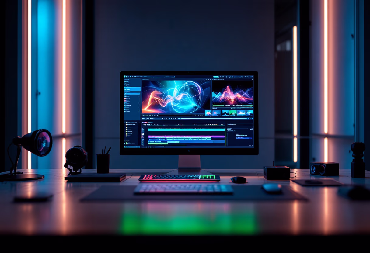 image of video editing software on a computer screen