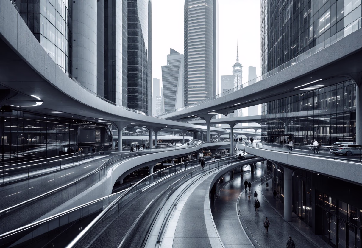 image of transportation system network (for a mobility and transportation)