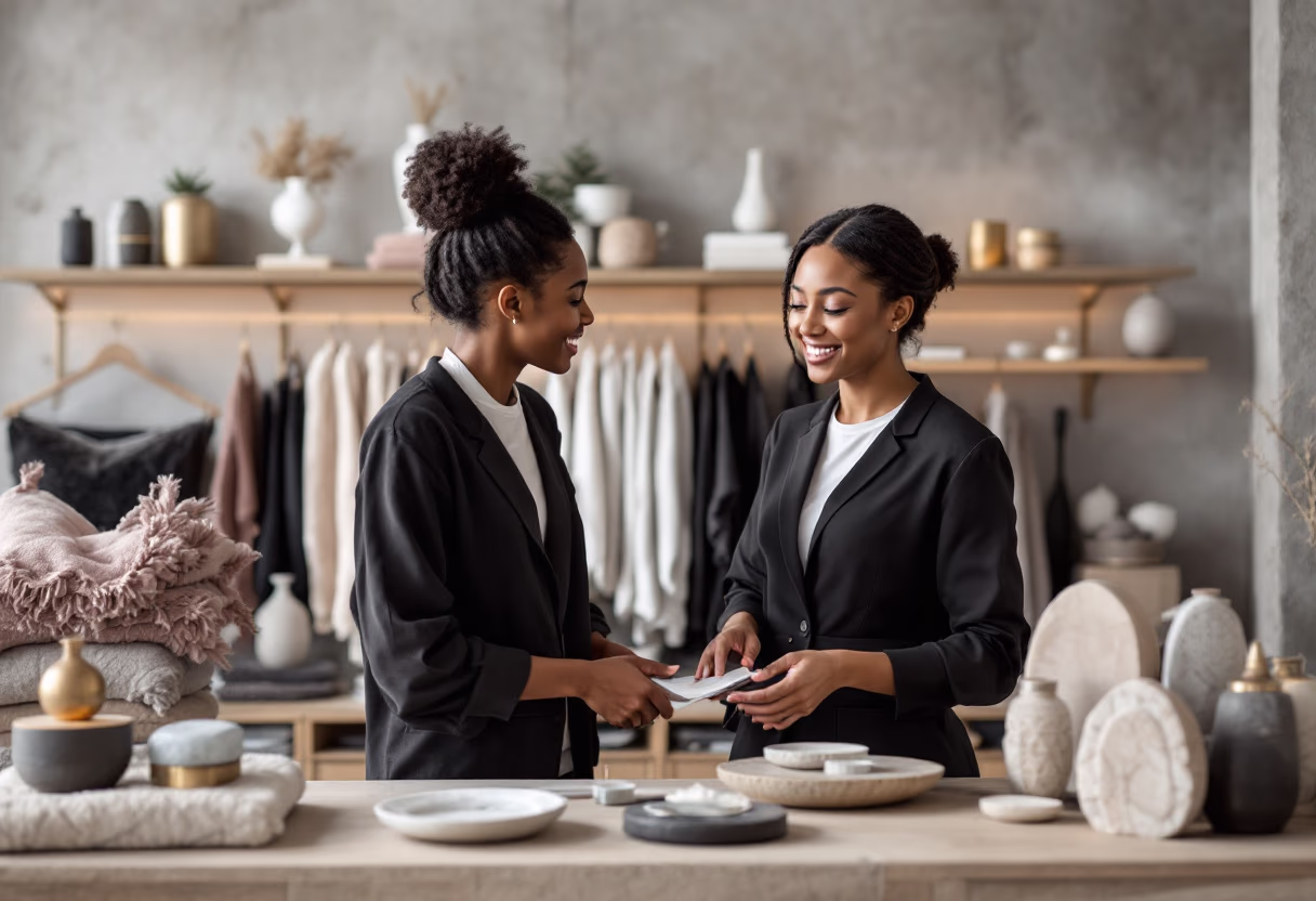 image of a store helping customers
