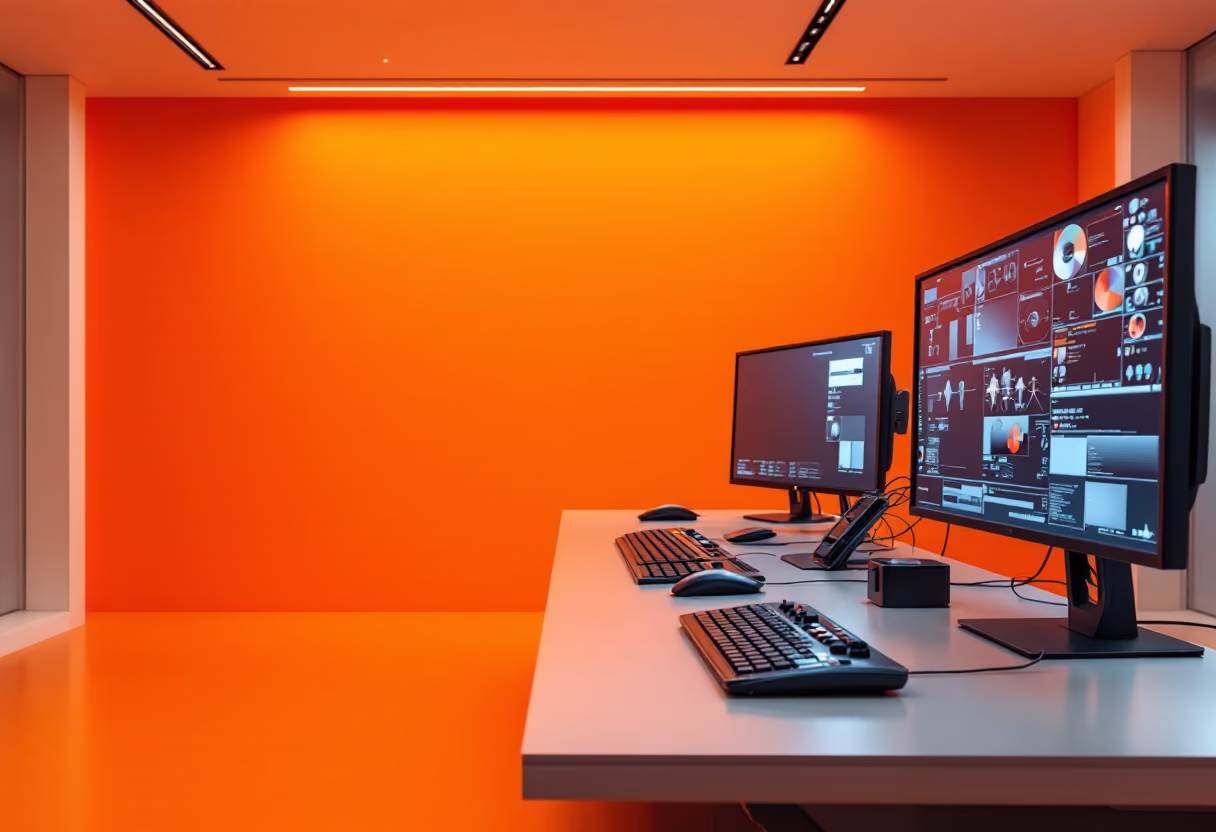 image of hightech control room