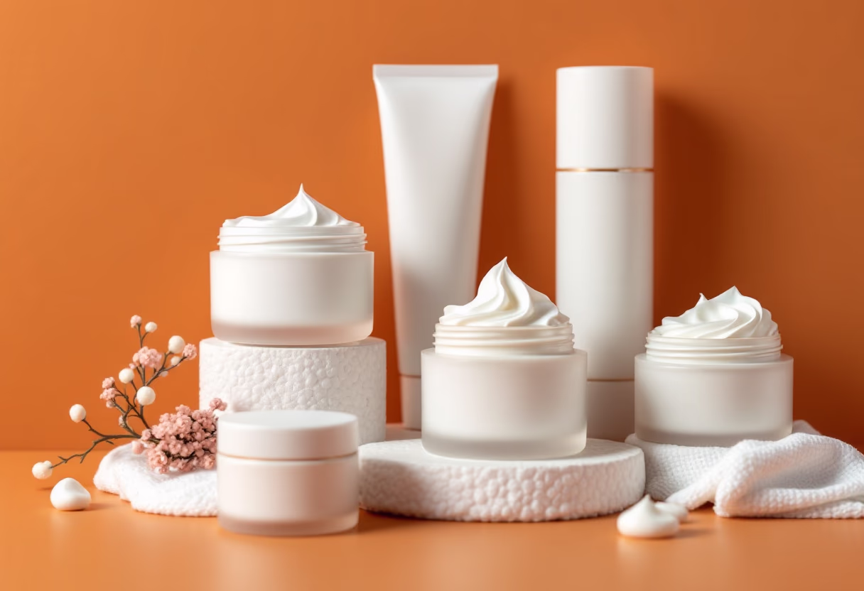 image of elegant beauty product arrangement