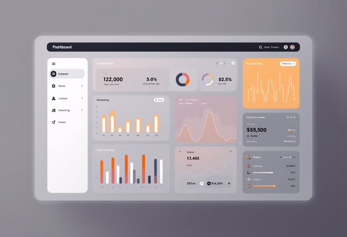 [interface] screenshot of the dashboard interface (for a erp company)