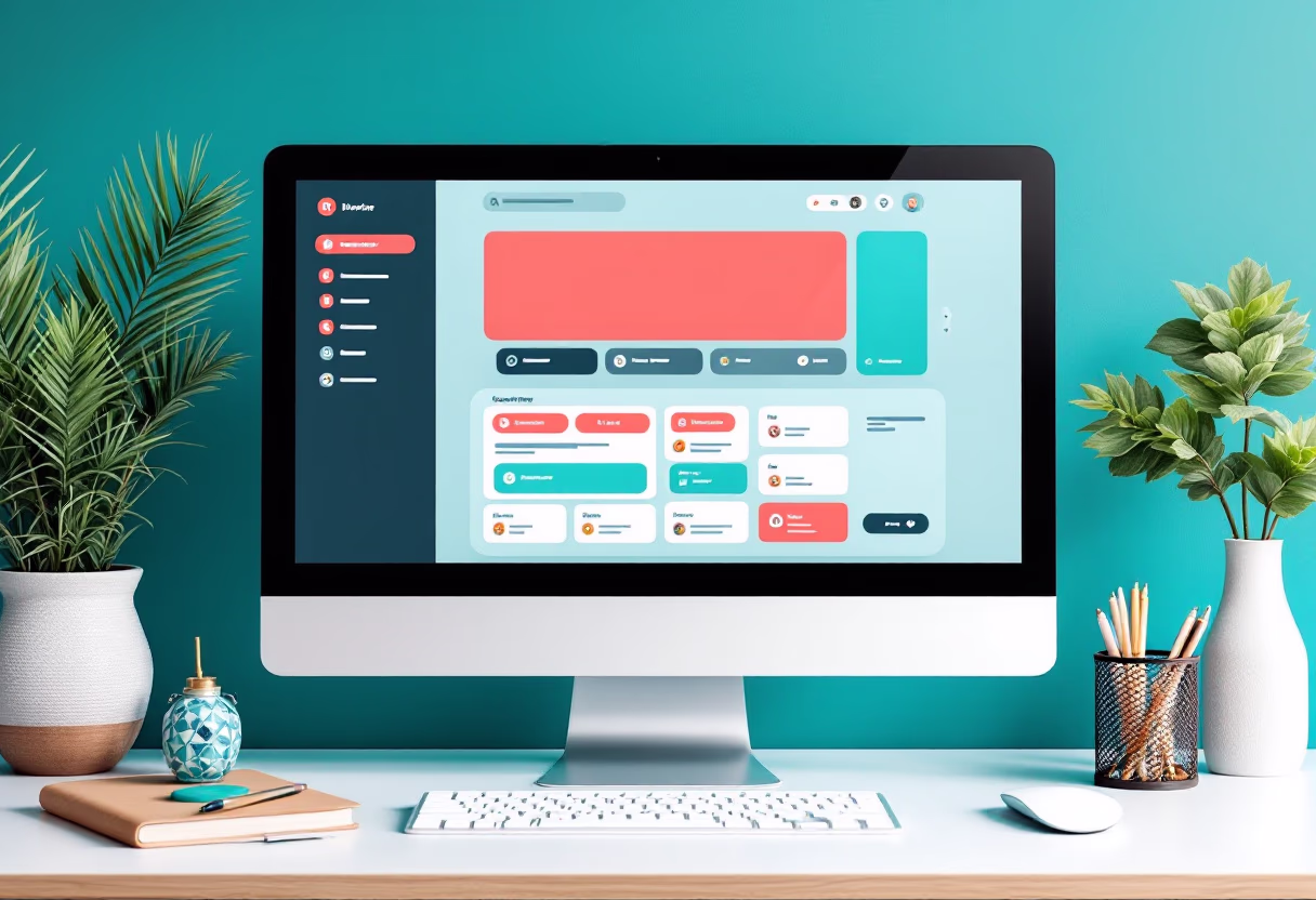 image of a computer showcasing educational software (for edtech)