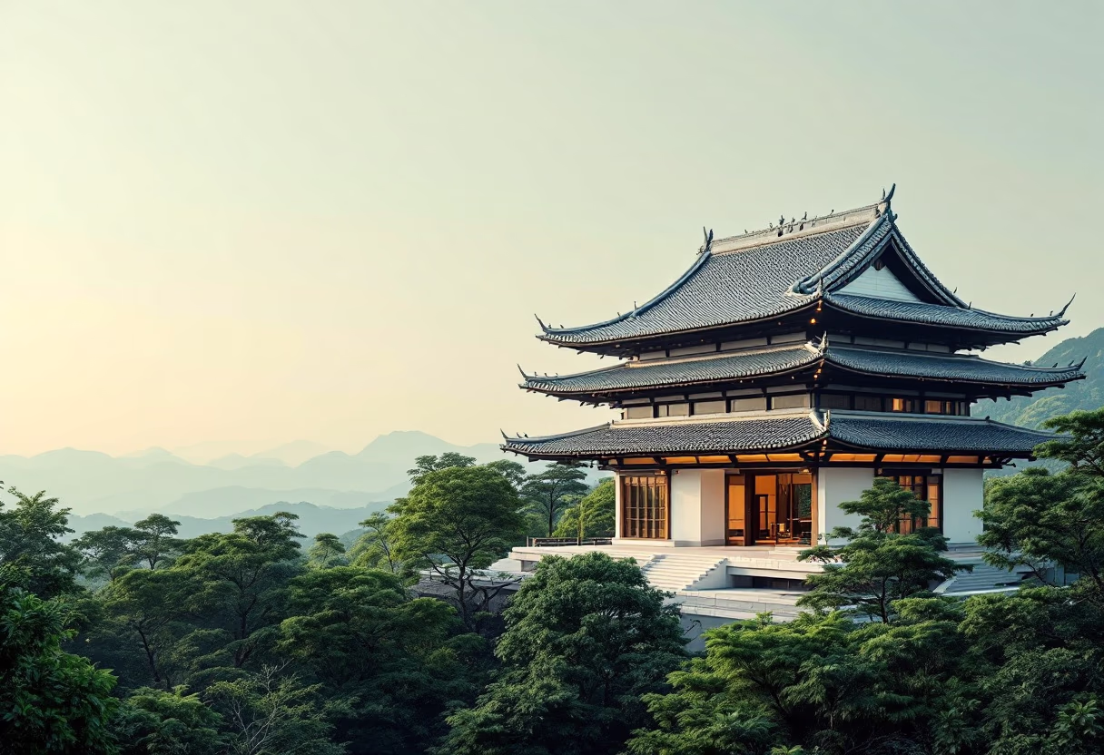 [background image] image of temple at sunrise