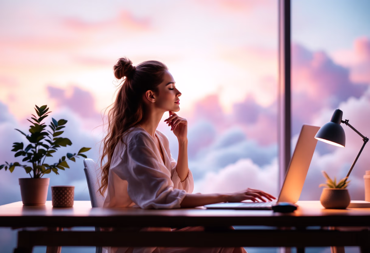 image of an individual providing support assistance in a productivity tools business