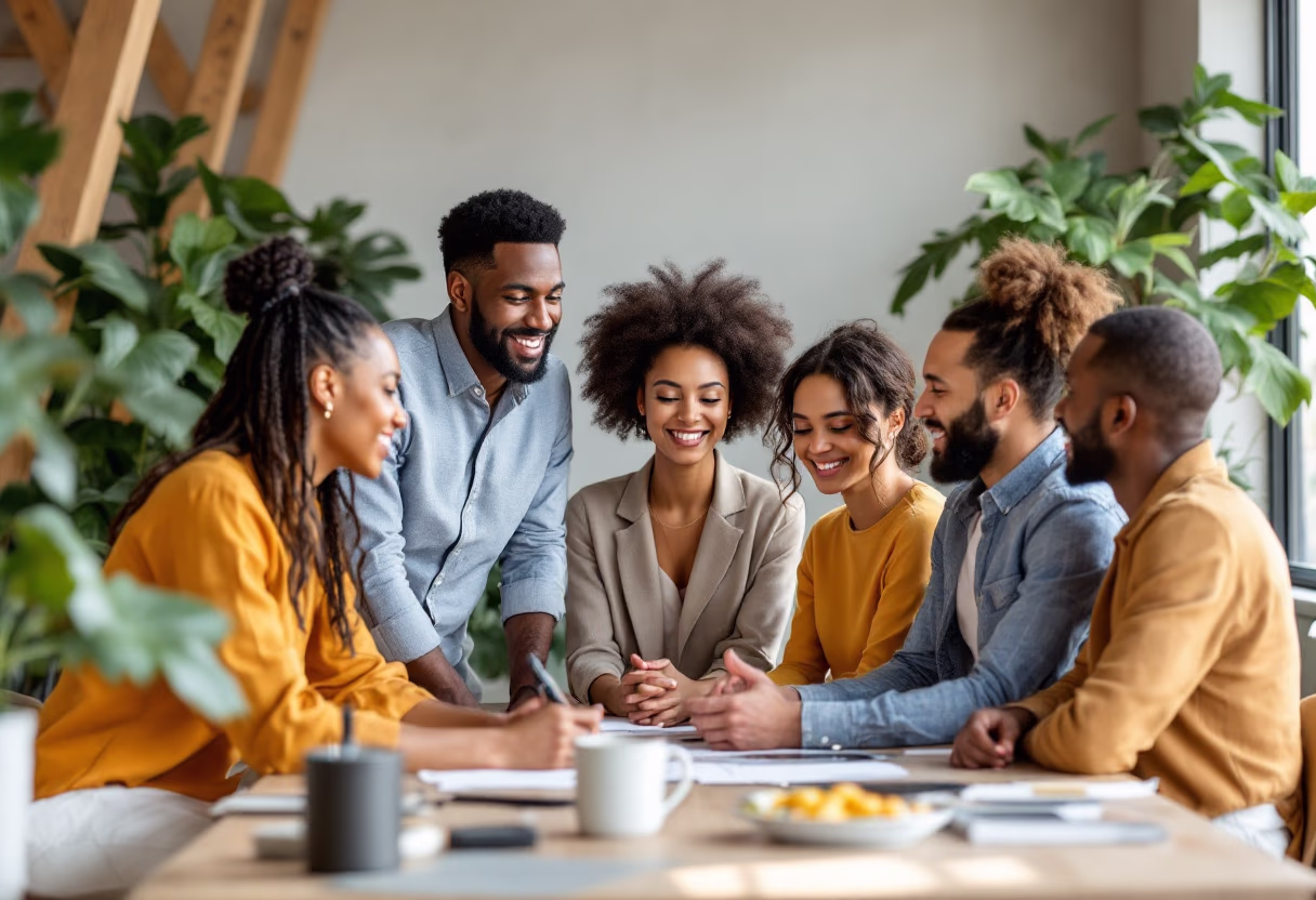 image of team discussion (for a hr tech)