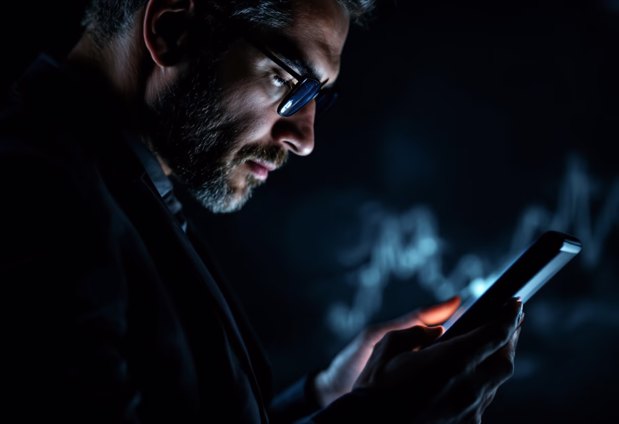 image of business professional reviewing analytics (for a hr tech)