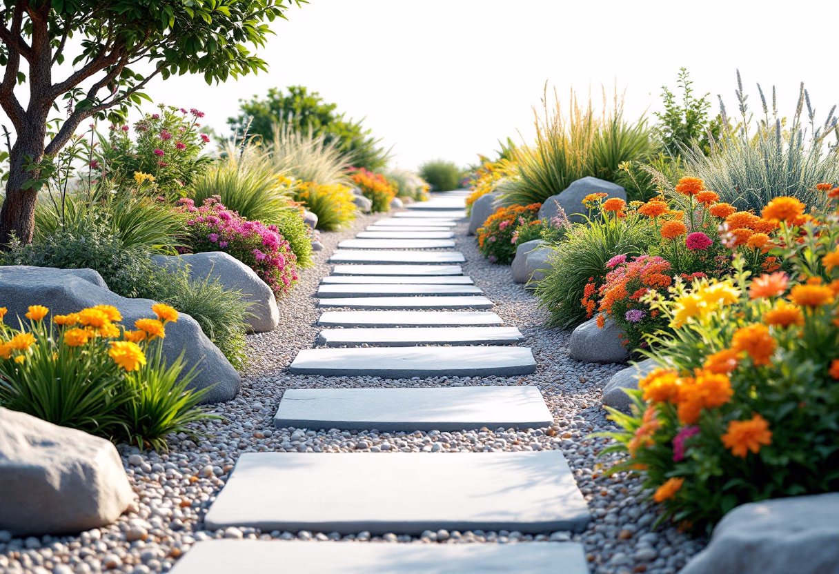 image of pathways in a garden park