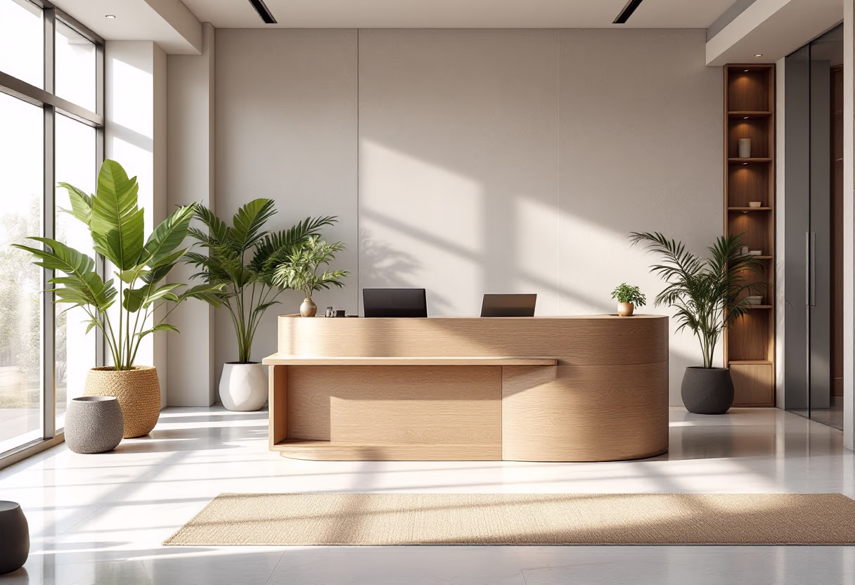 image of office reception desk (for a legal tech)