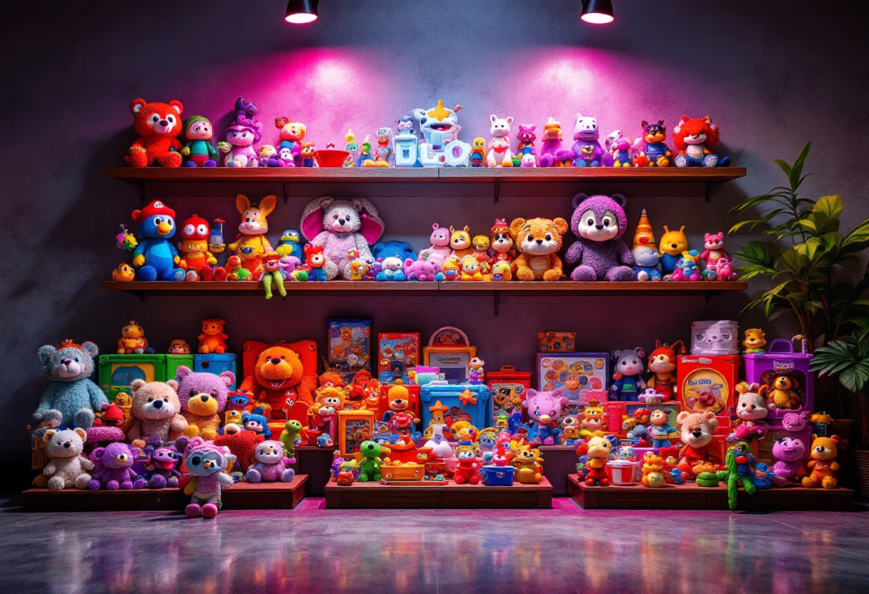 [background image] toy-themed display (for a toys & game store)