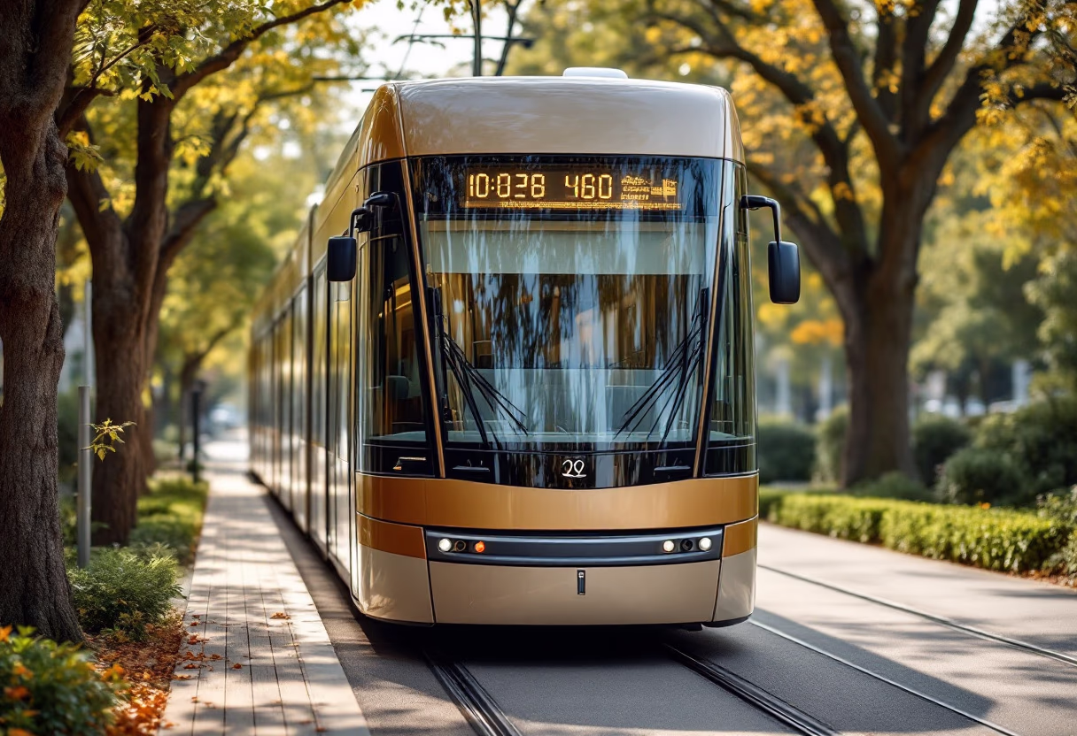 image of public transportation vehicles (for a mobility and transportation)