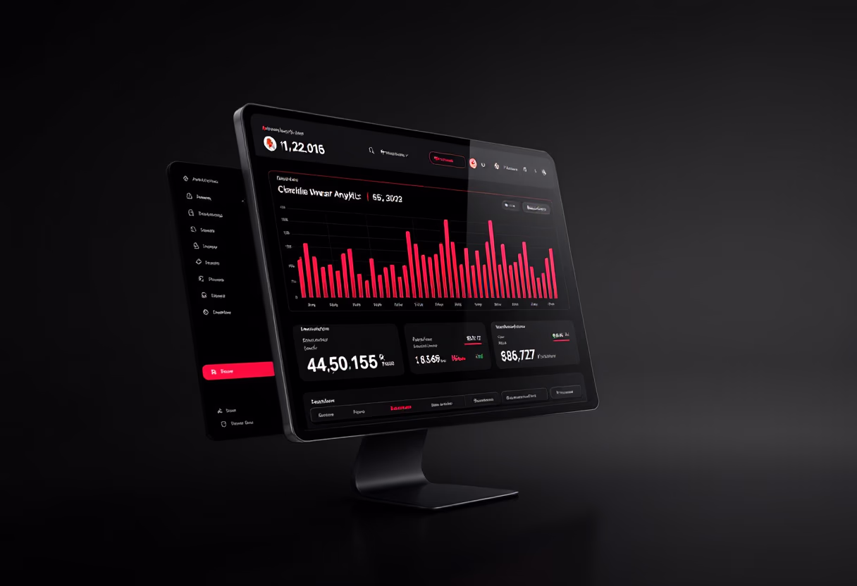image of ai-powered software dashboard (for an ai biotech company) as a standalone interface