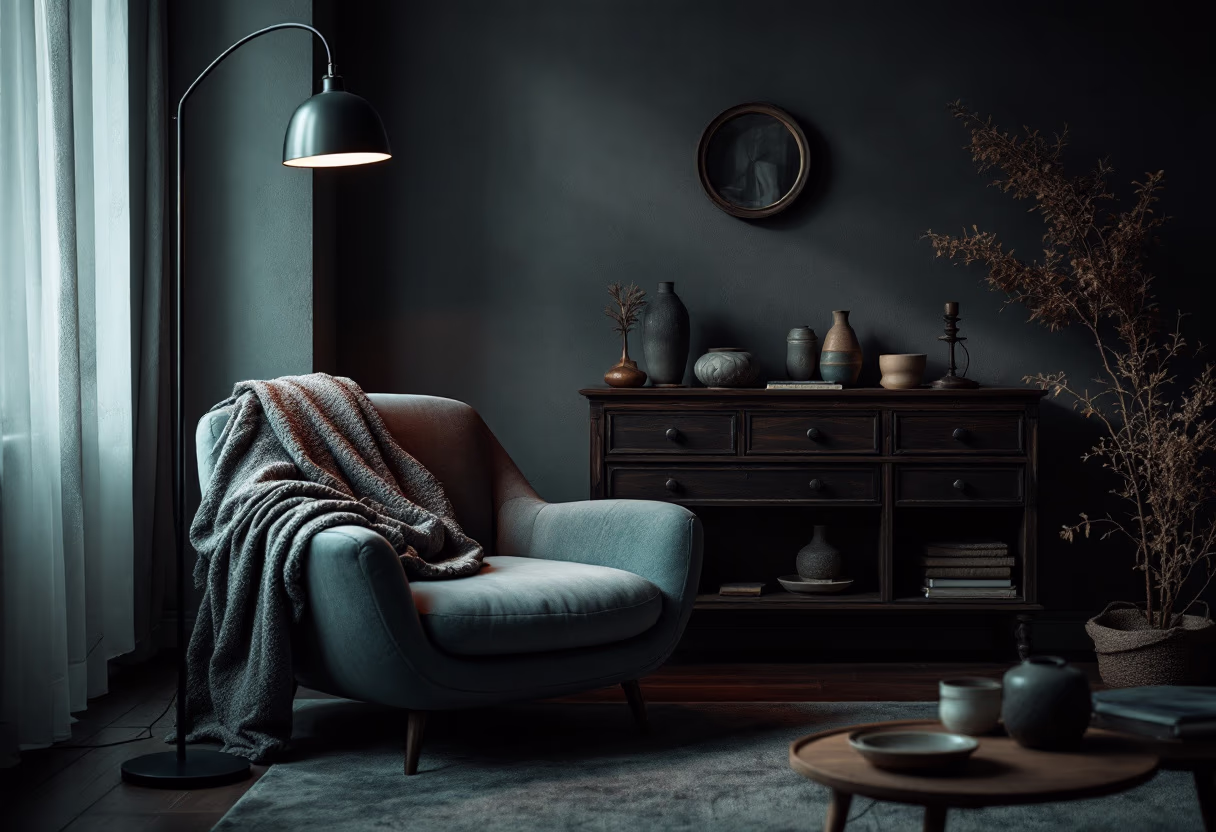 image of cozy living room corner (for a home goods store)