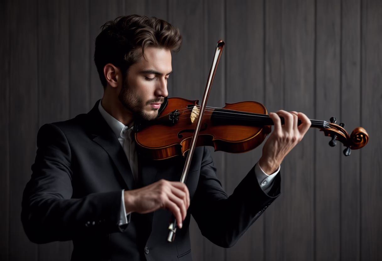 image of musician performing live